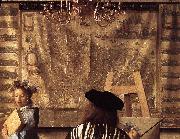 VERMEER VAN DELFT, Jan The Art of Painting (detail) est Sweden oil painting reproduction